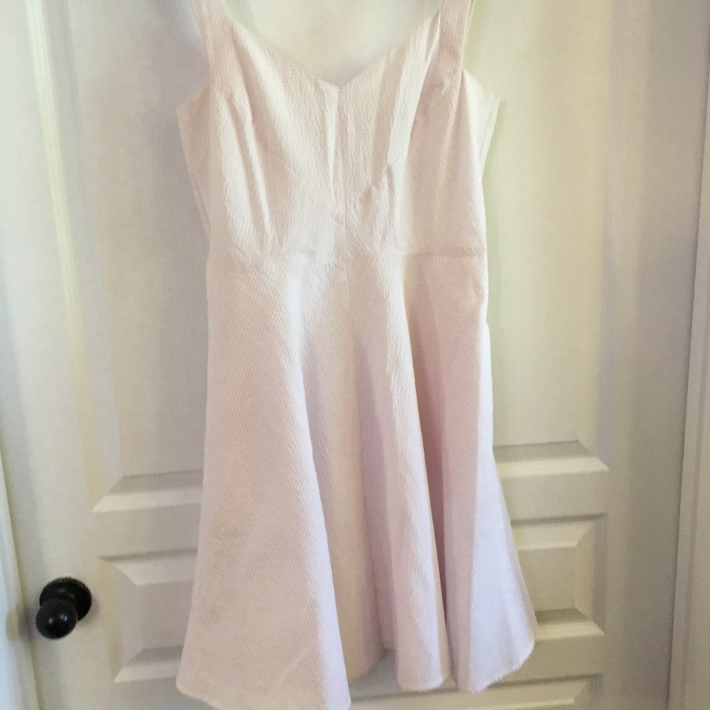 Ann Taylor Pink and White Sundress